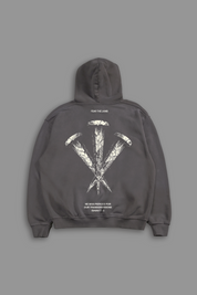 Pierced "Faded" Hoodie in Gray