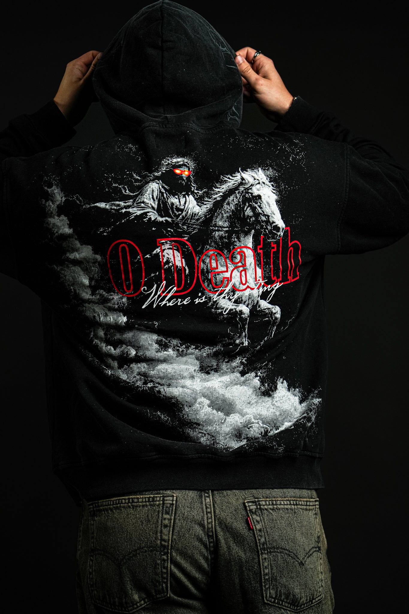 O Death "Faded" Hoodie in Black