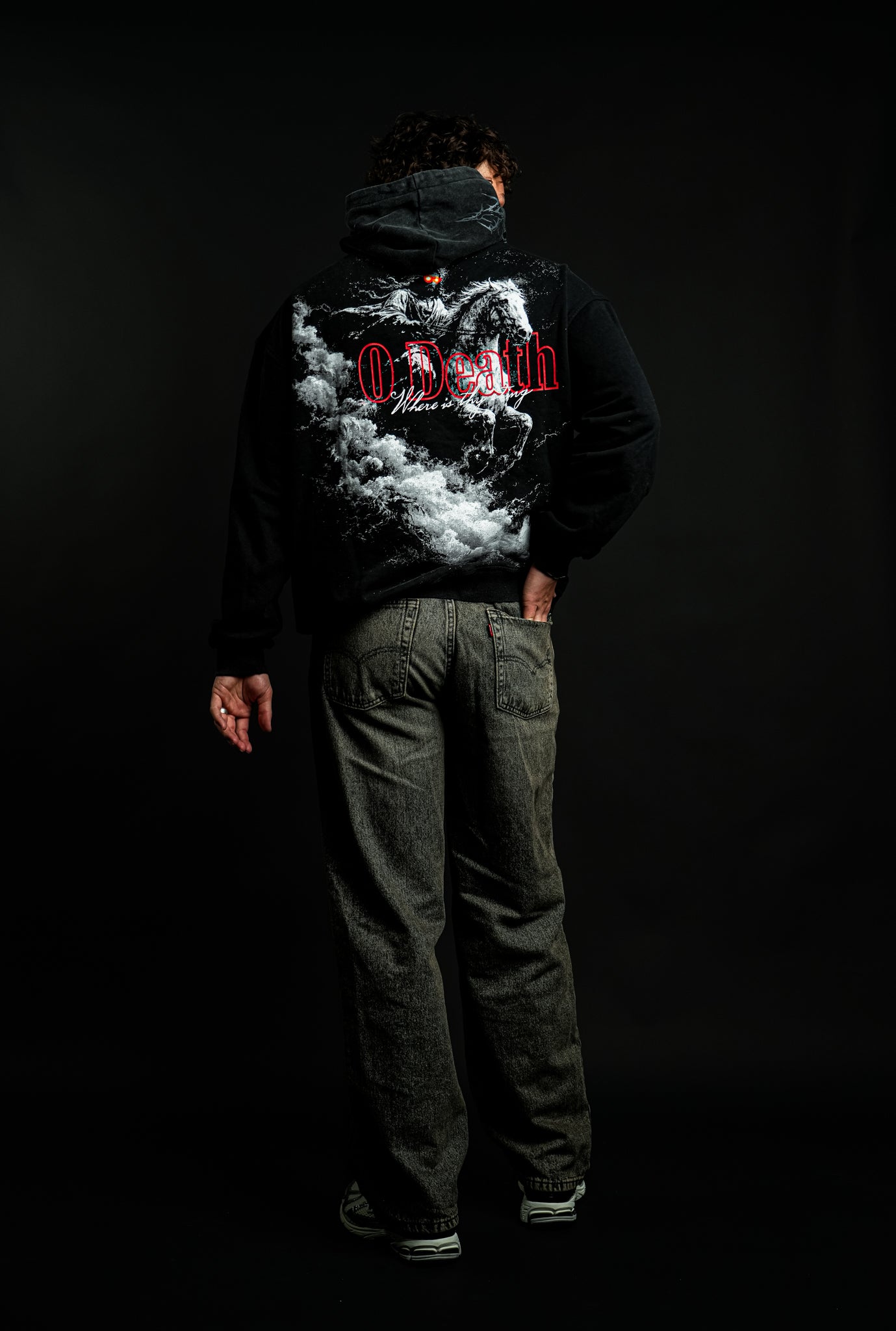 O Death "Faded" Hoodie in Black