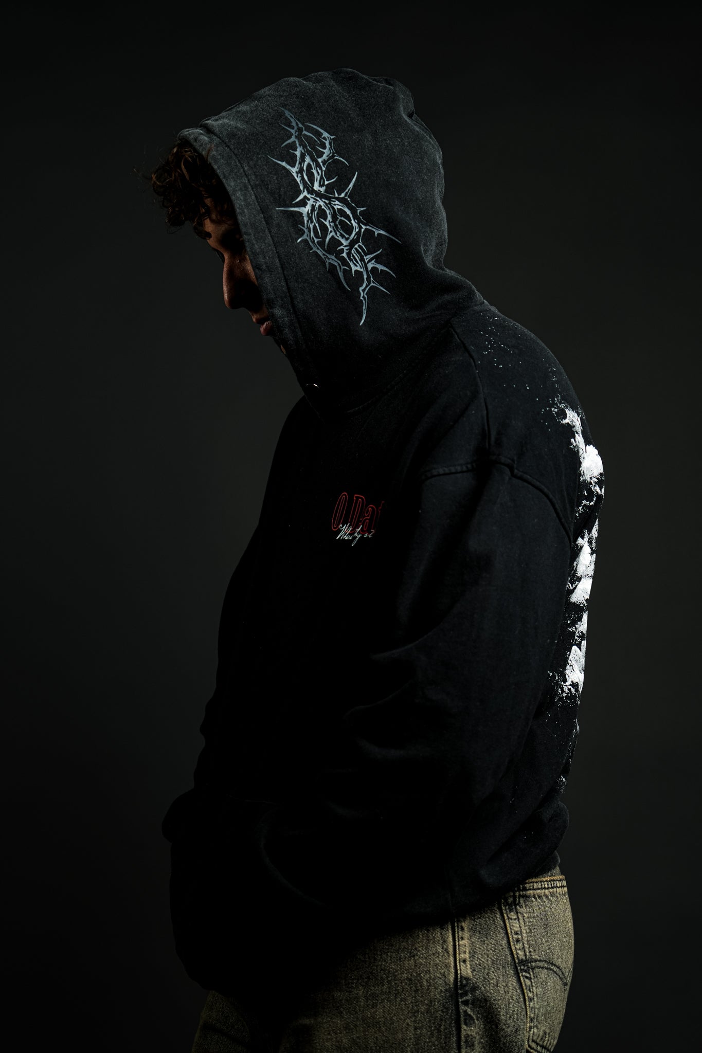 O Death "Faded" Hoodie in Black