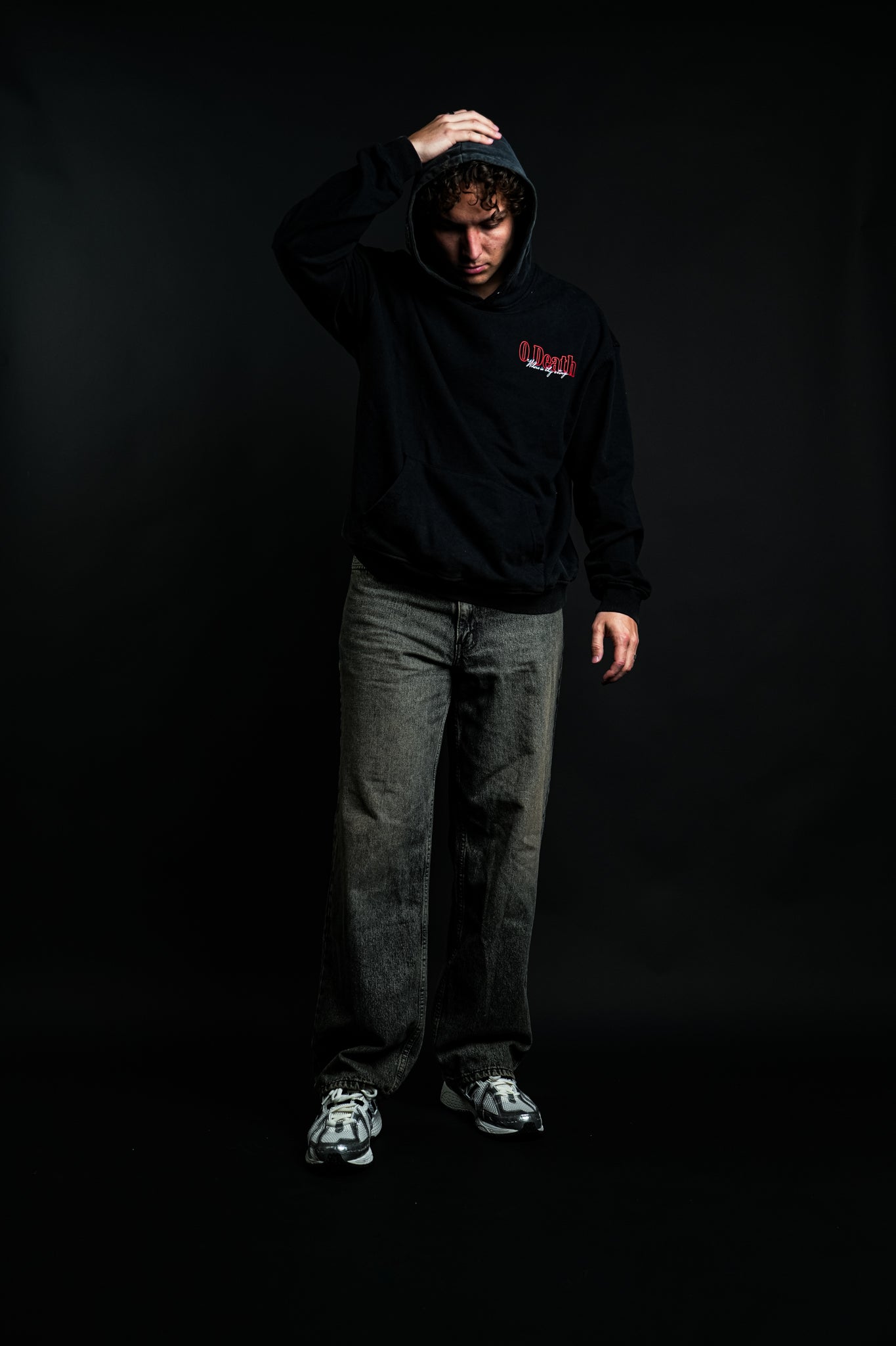 O Death "Faded" Hoodie in Black