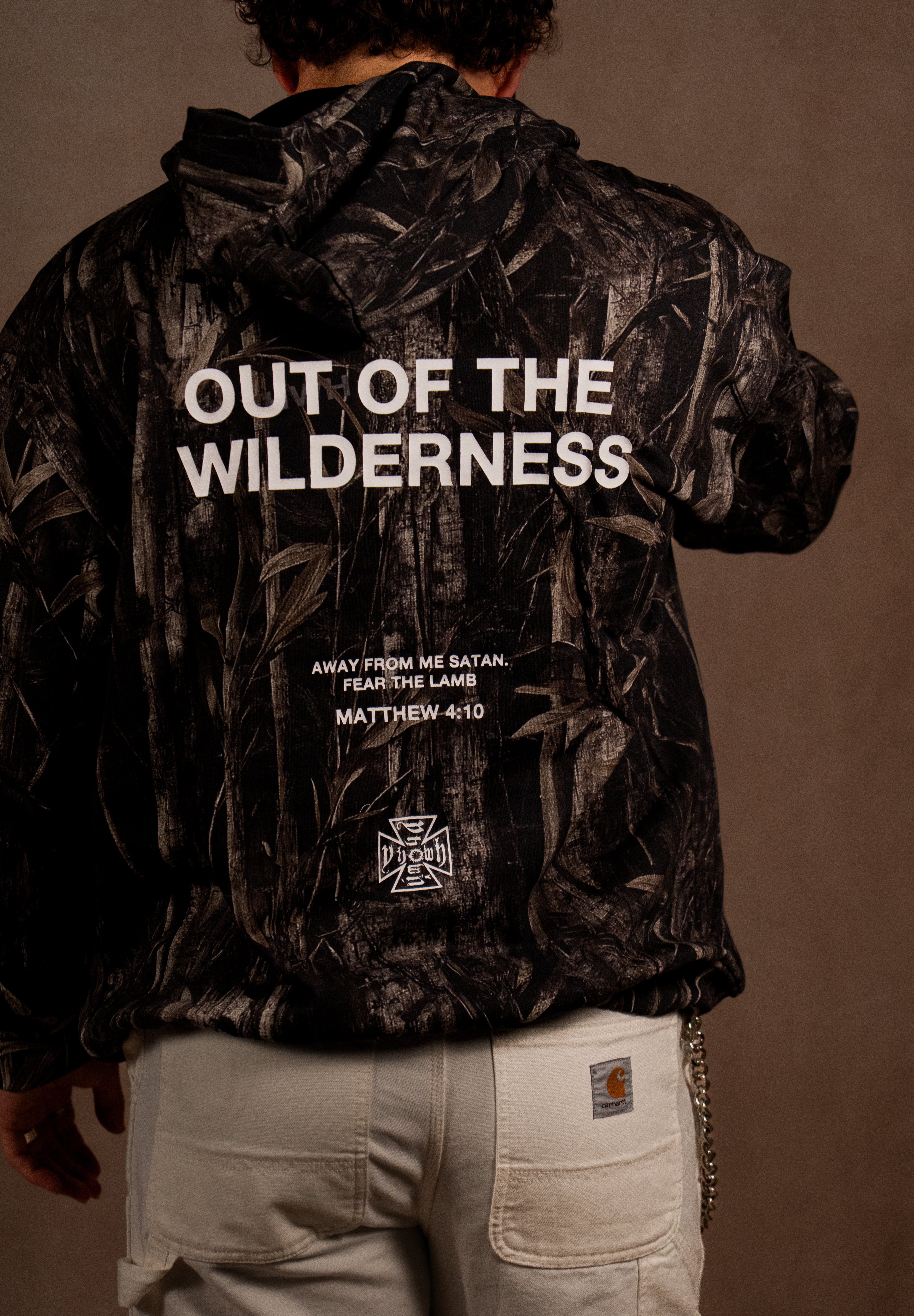 Out of the Wilderness "PREMIUM" Hoodie in Grey Cross Wood