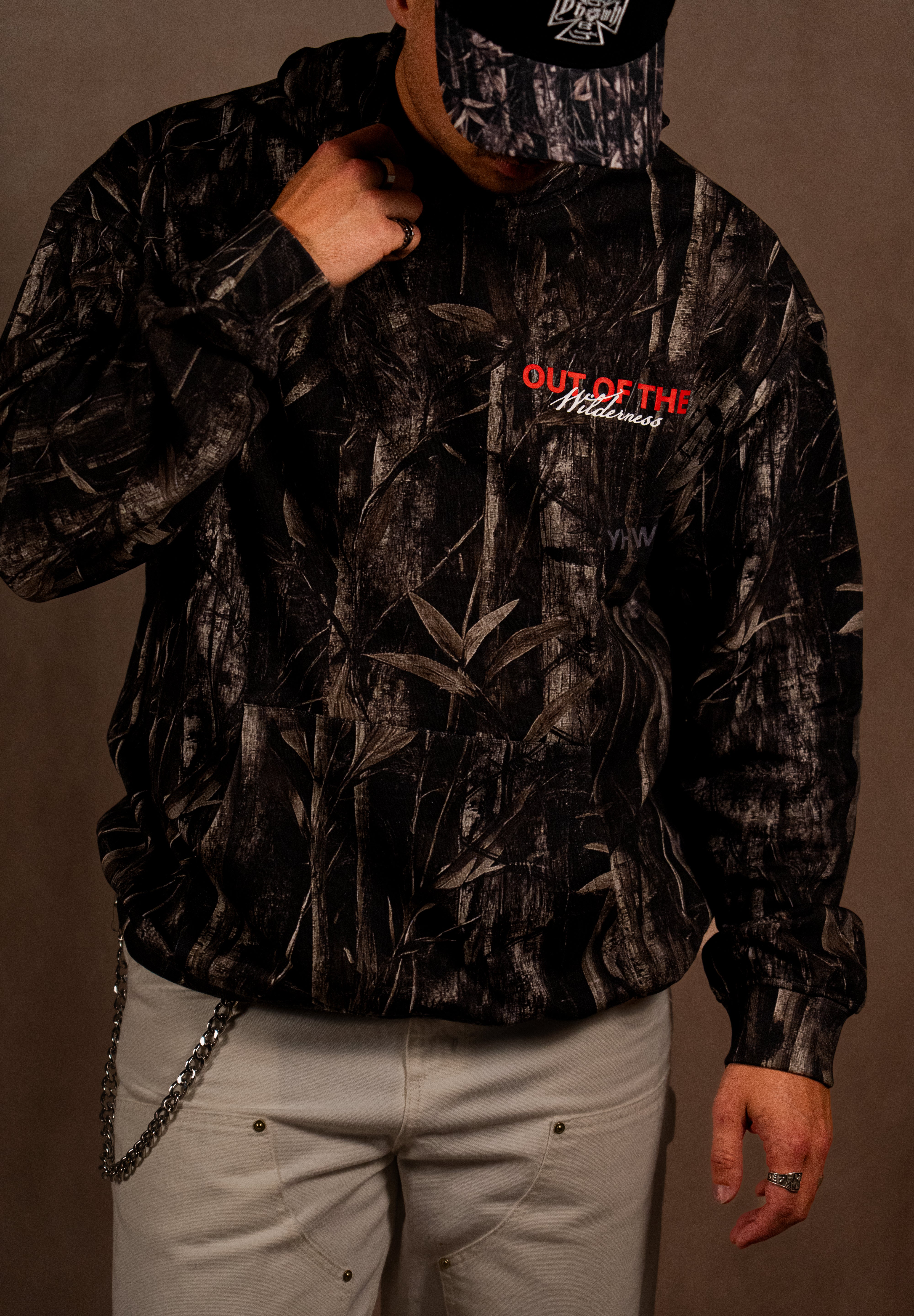 Out of the Wilderness "PREMIUM" Hoodie in Grey Cross Wood