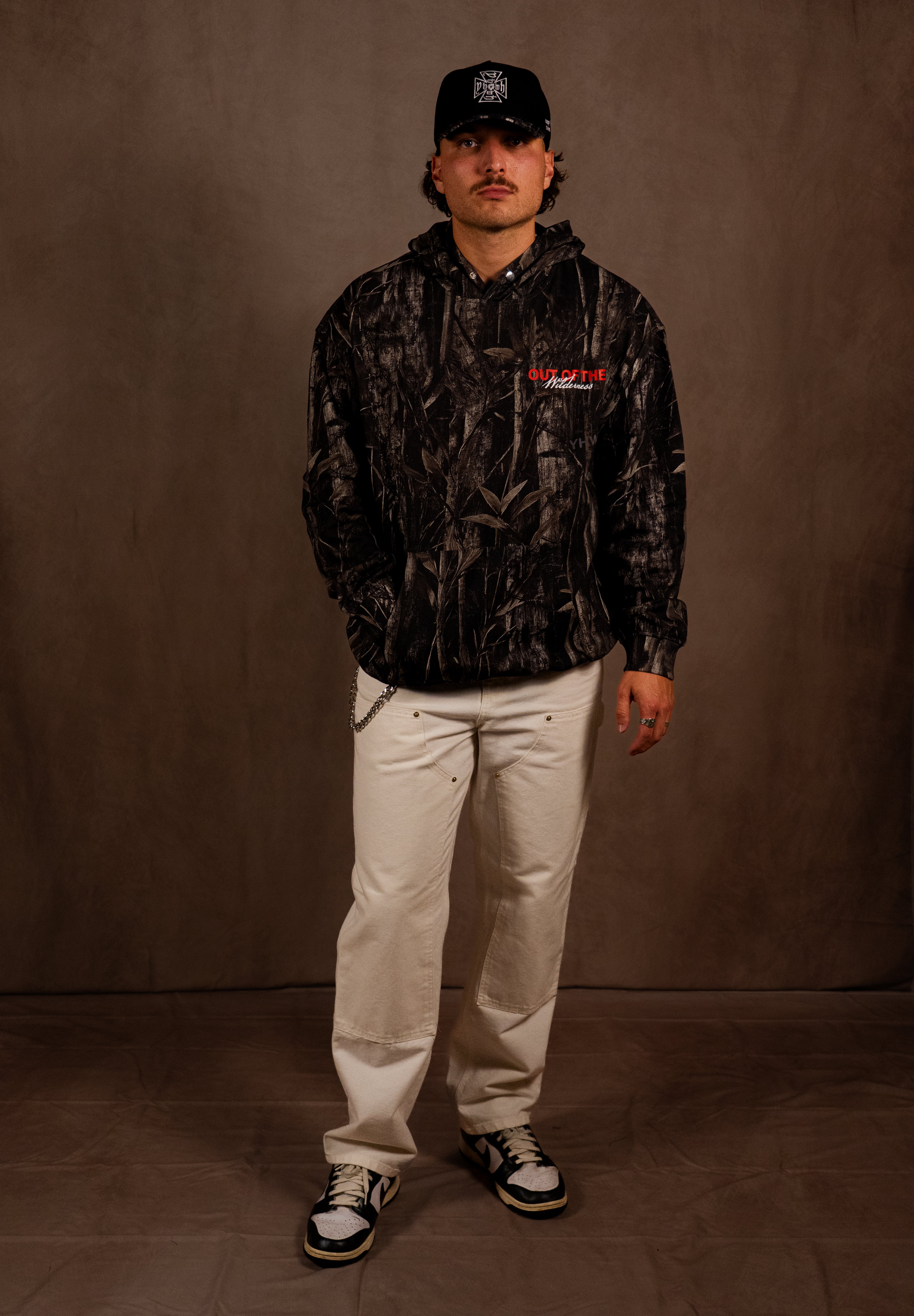 Out of the Wilderness "PREMIUM" Hoodie in Grey Cross Wood