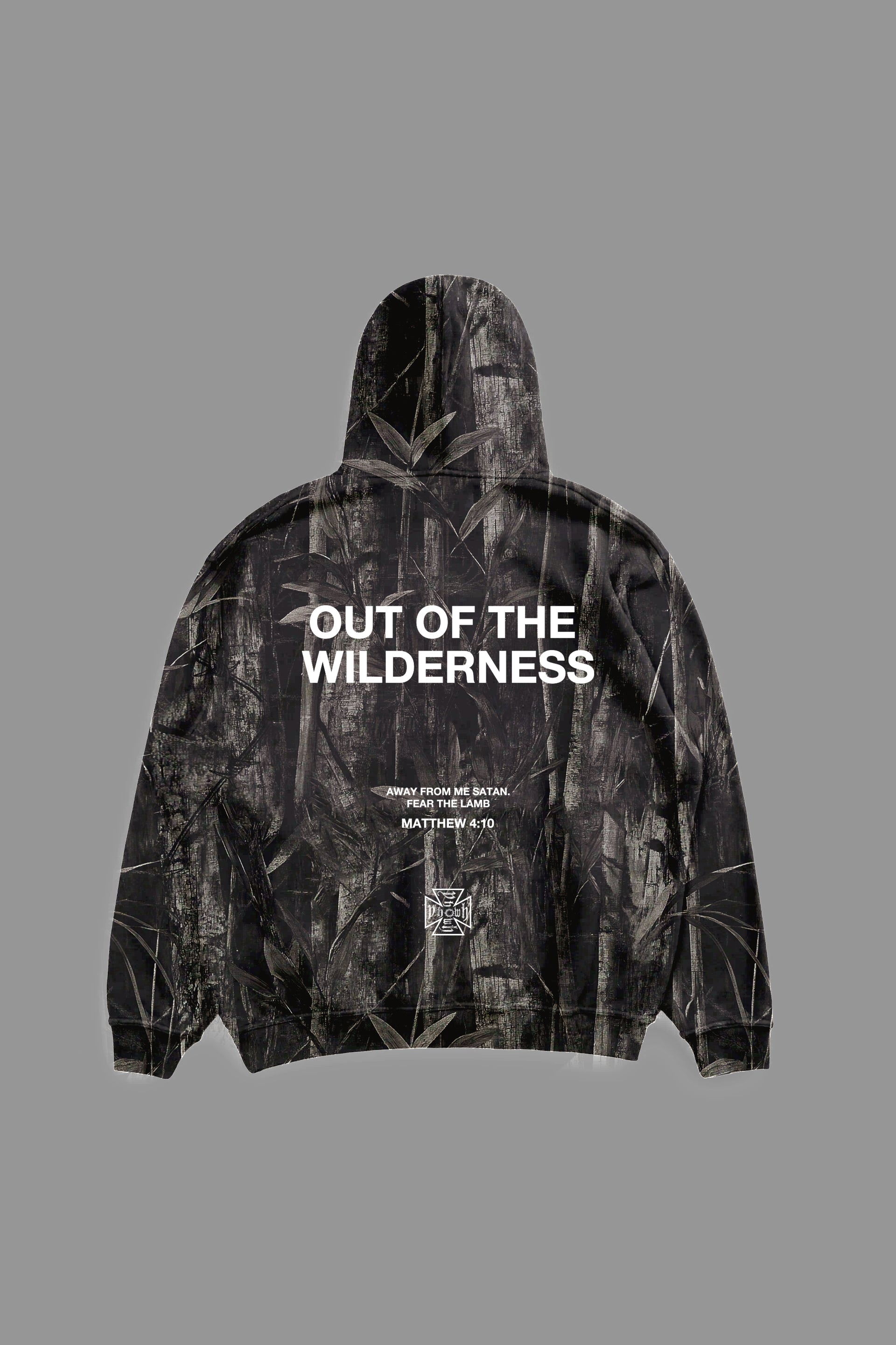 Out of the Wilderness "PREMIUM" Hoodie in Grey Cross Wood