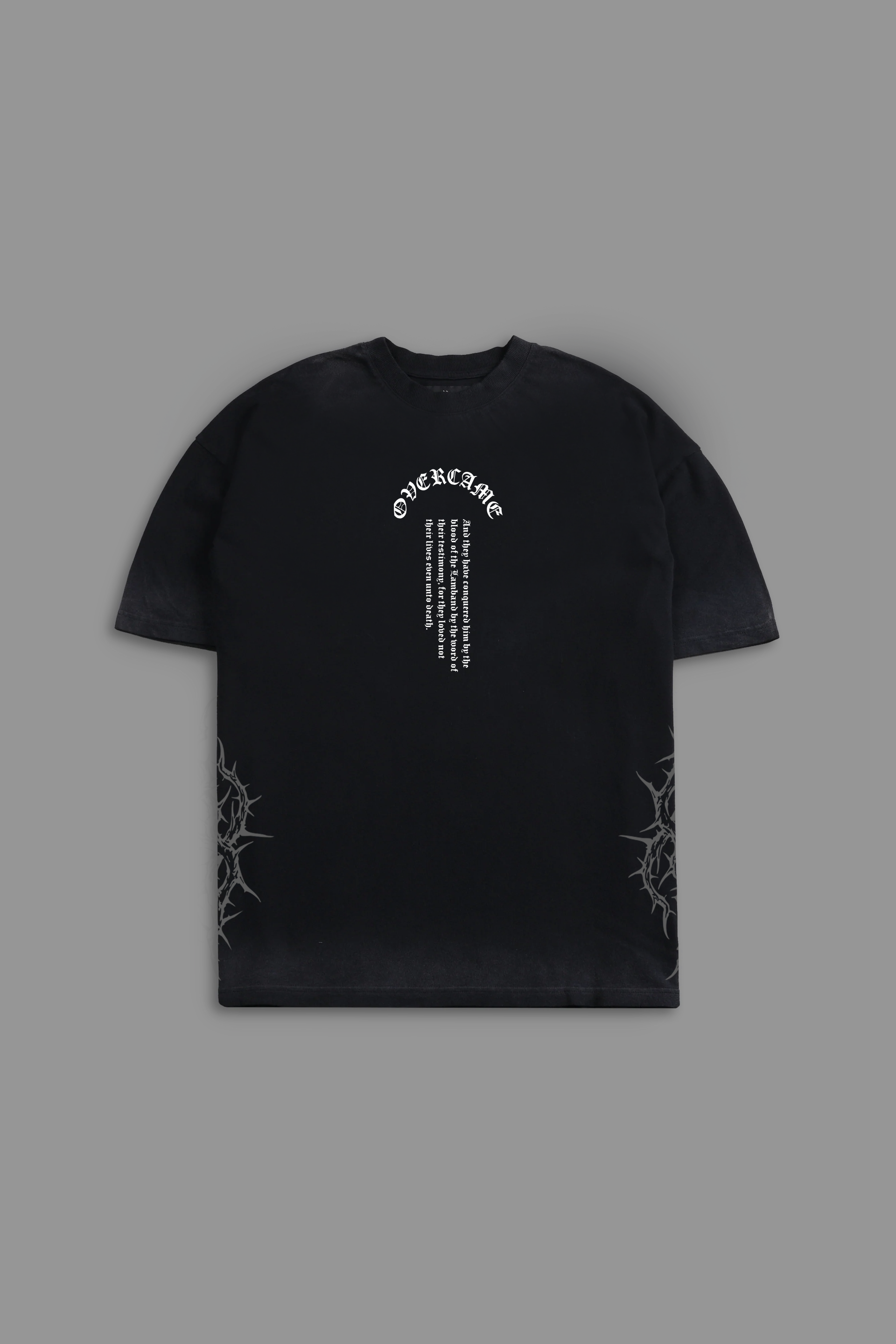 Overcame"Faded" Tee in Black