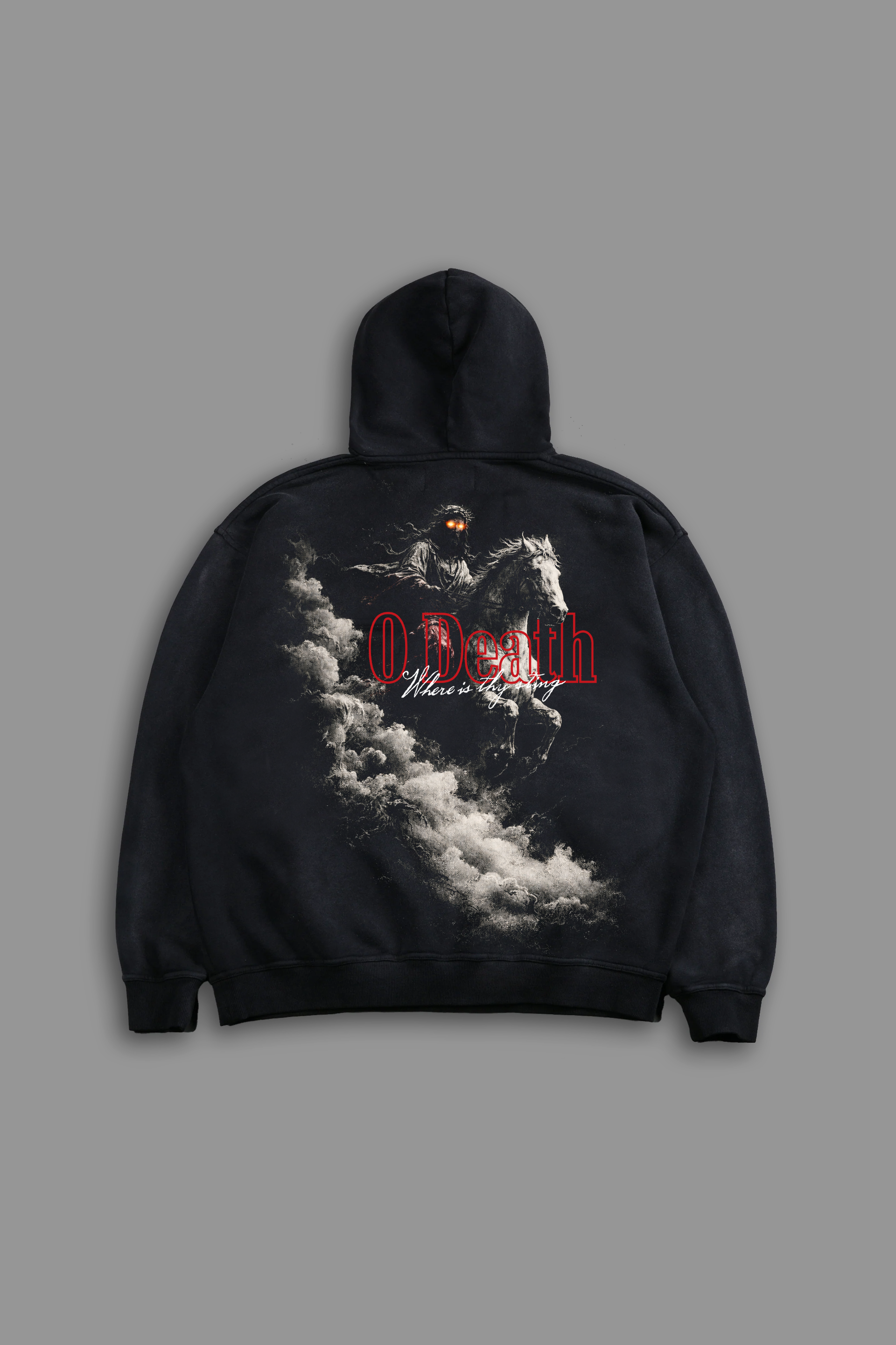 O Death "Faded" Hoodie in Black