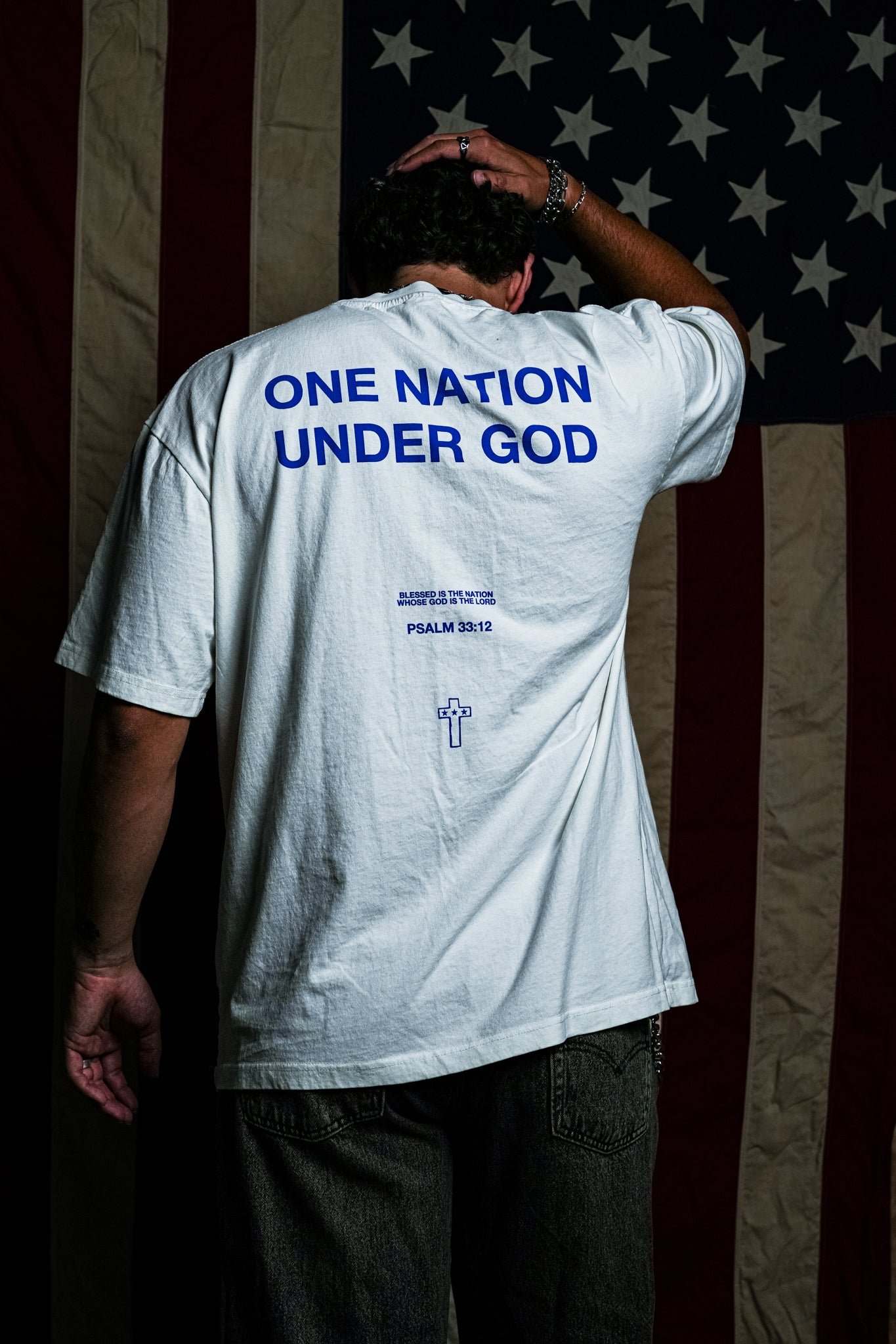 One Nation Under God "Premium" Tee in White
