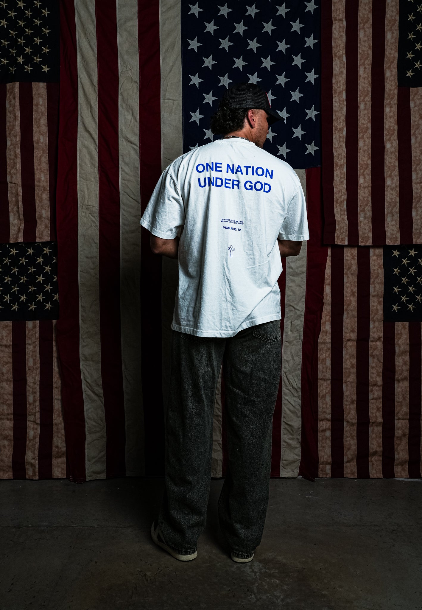 One Nation Under God "Premium" Tee in White