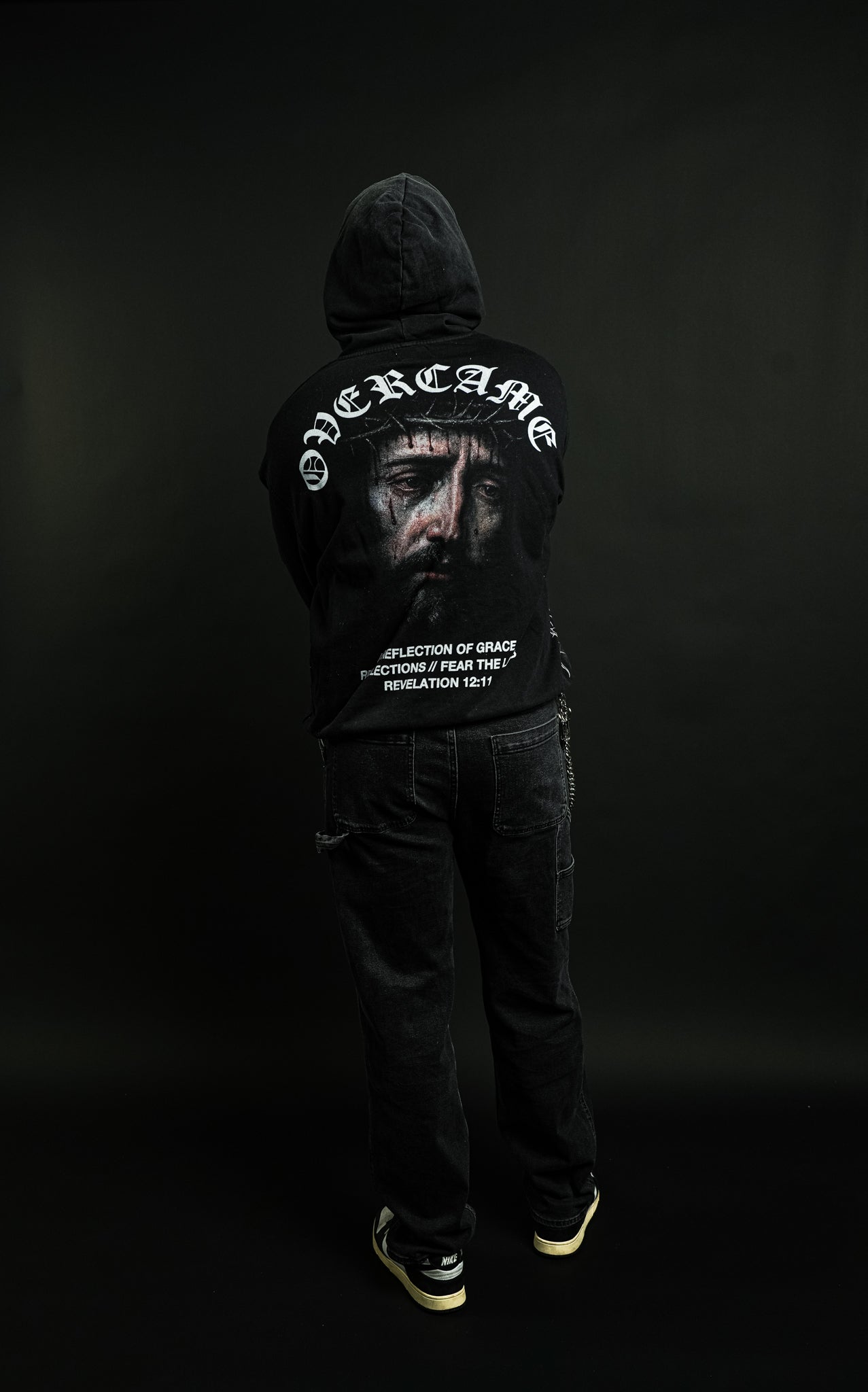 Overcame "Faded" Hoodie in Black