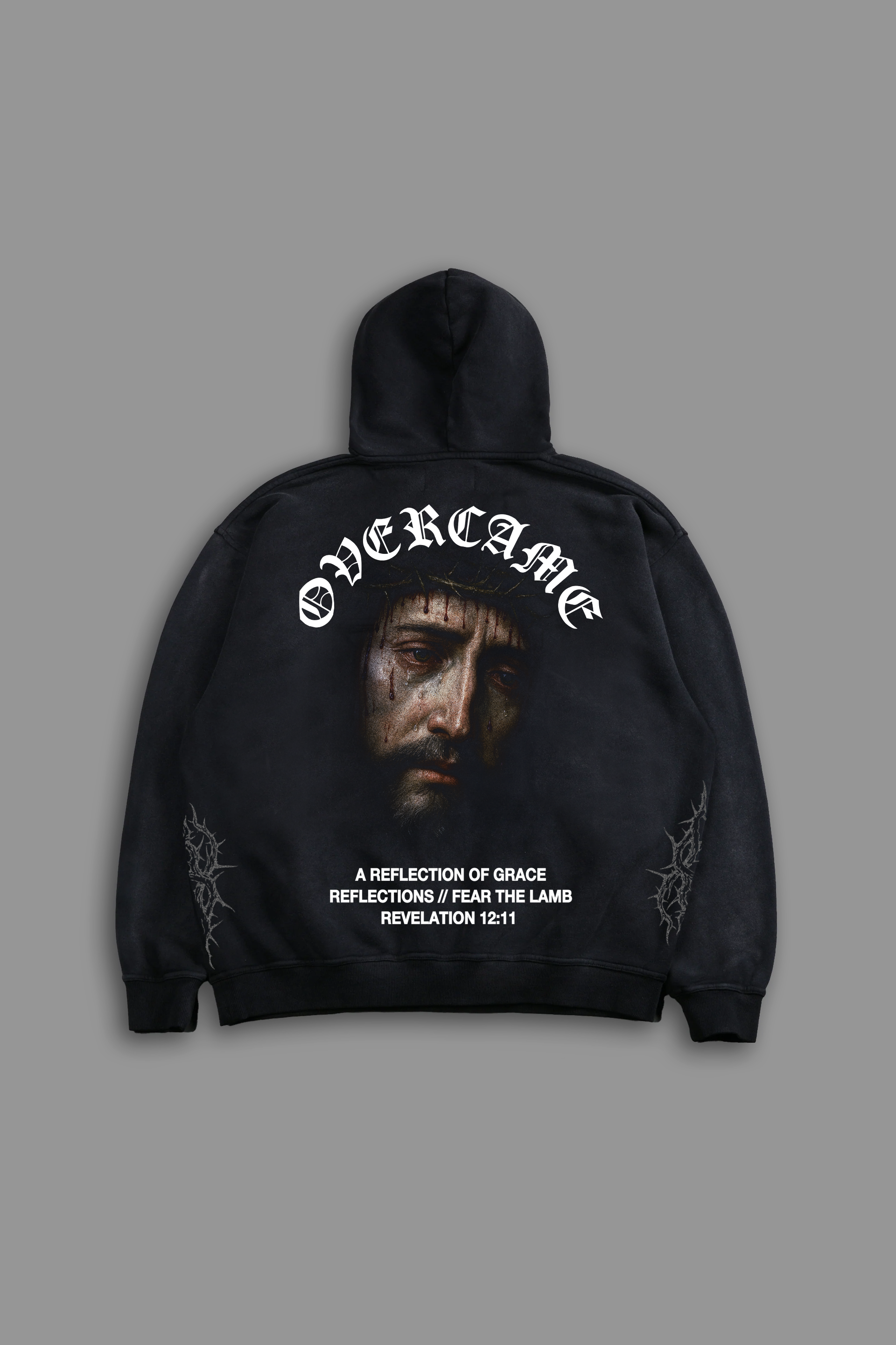Overcame "Faded" Hoodie in Black