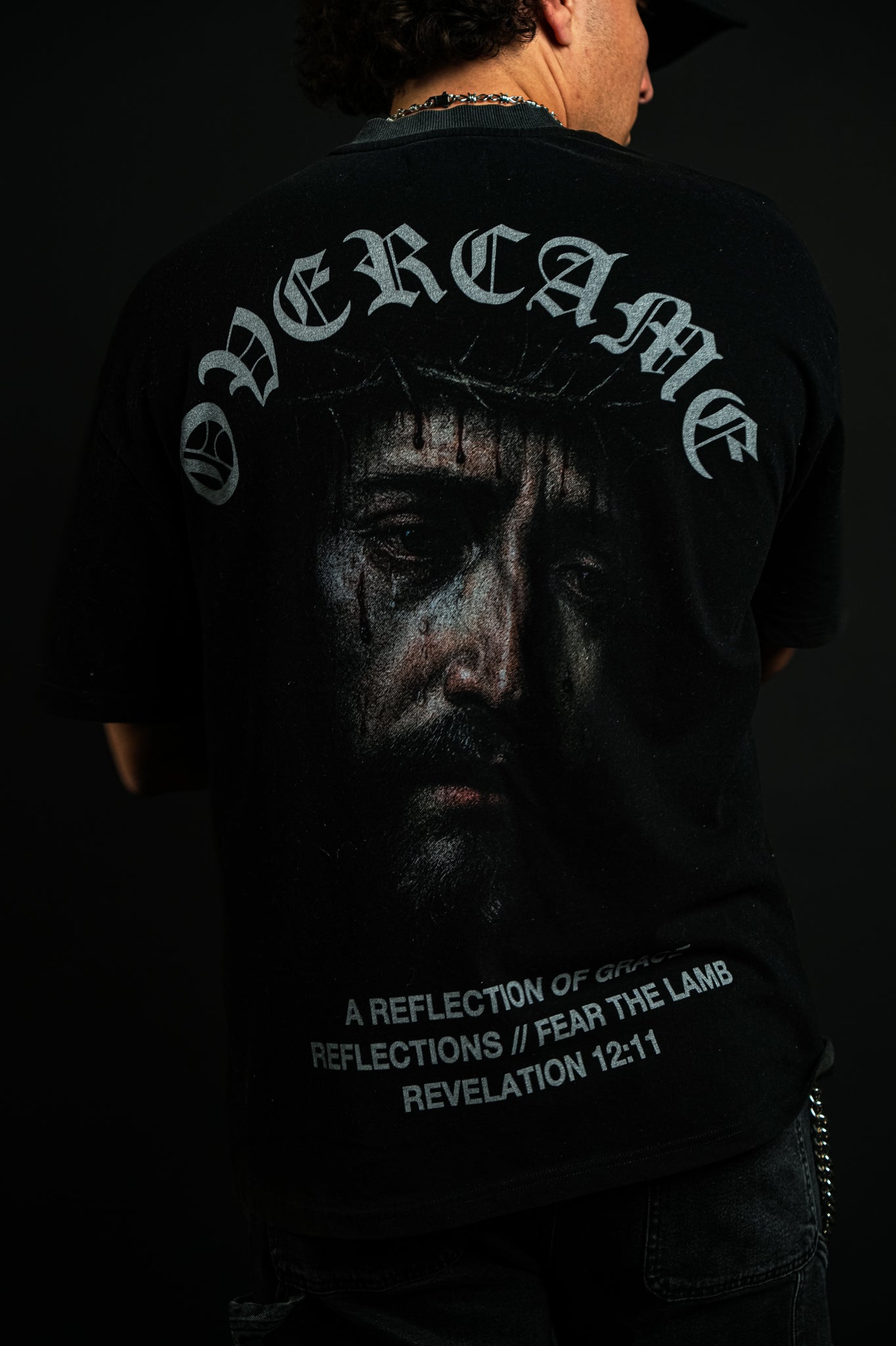 Overcame"Faded" Tee in Black