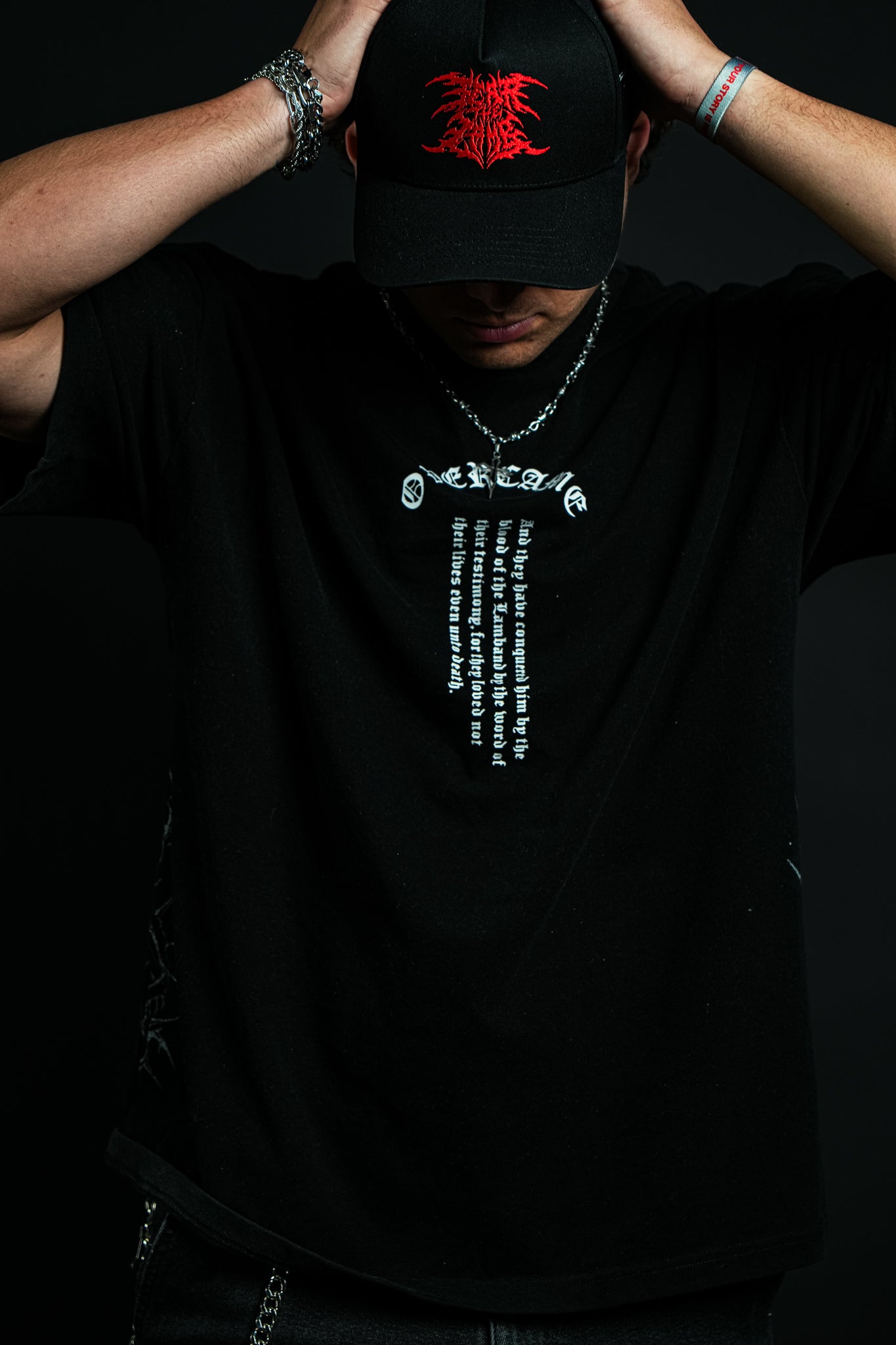 Overcame"Faded" Tee in Black