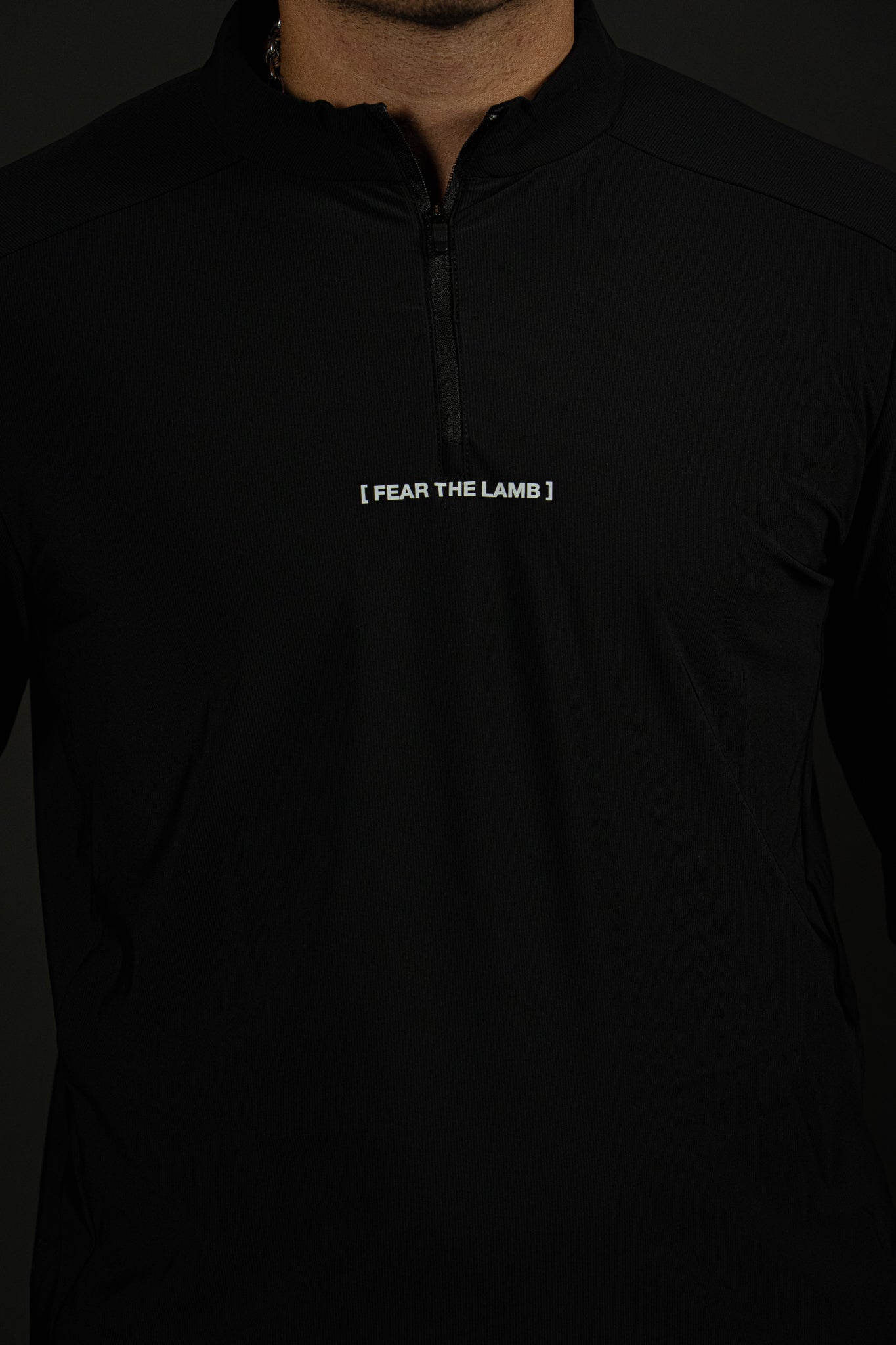Running For Jesus "Active" Quarter Zip in Black