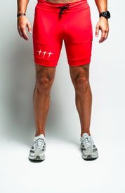 Running For Christ "Race" Half Tights in Red