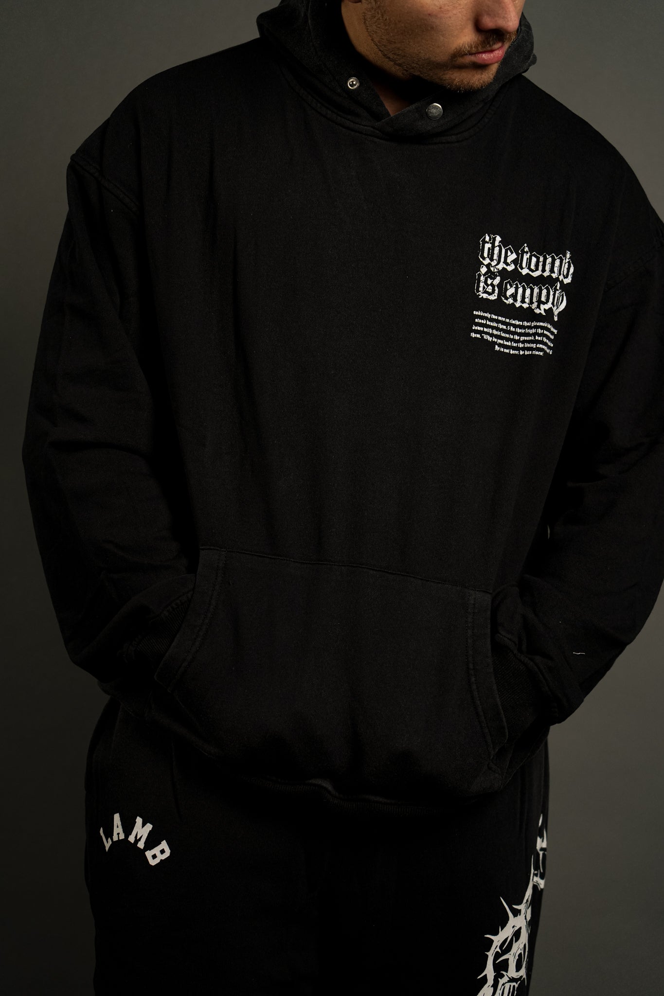 Resurrection "Faded" Hoodie in Black