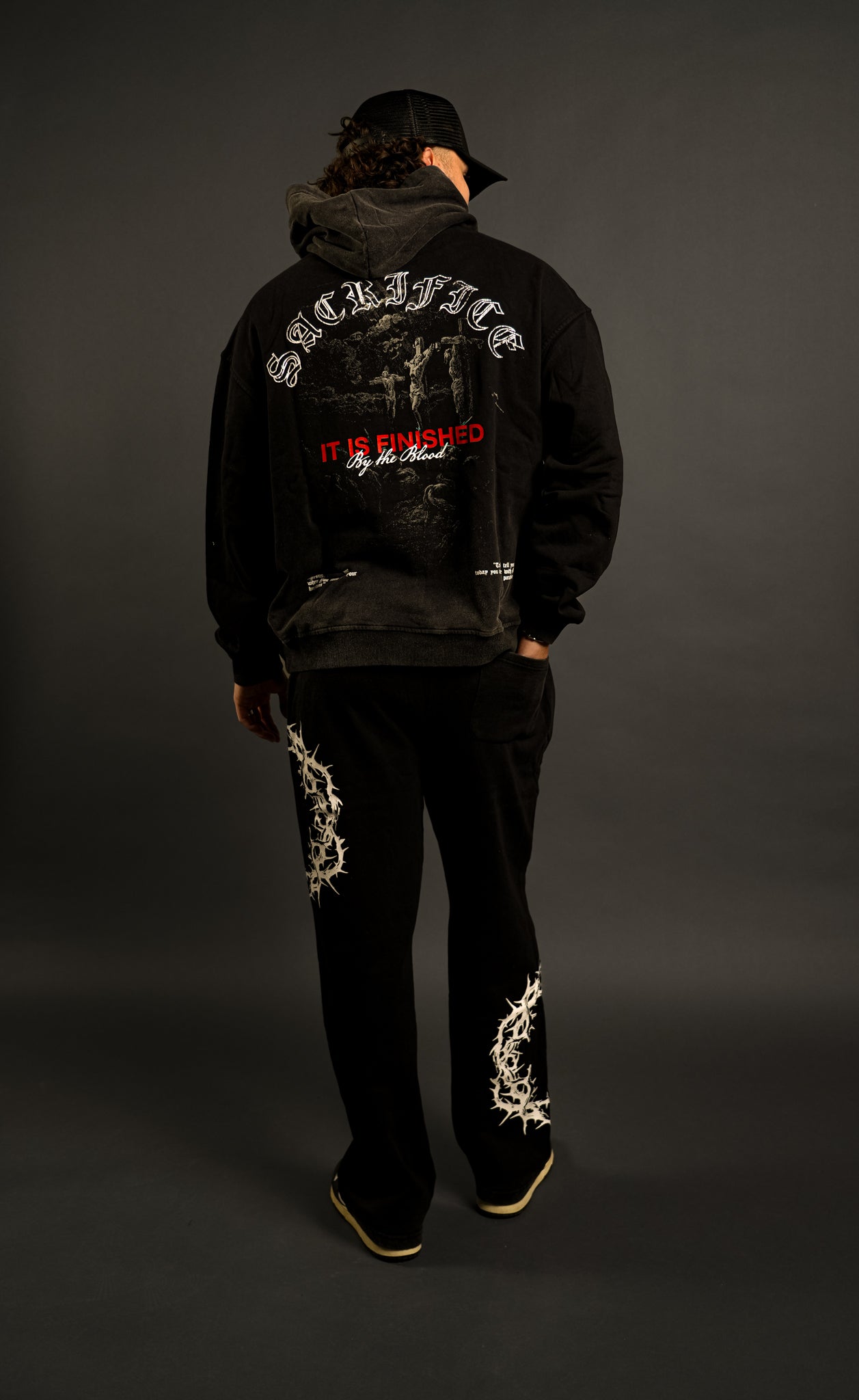 Sacrifice "Faded" Hoodie in Black