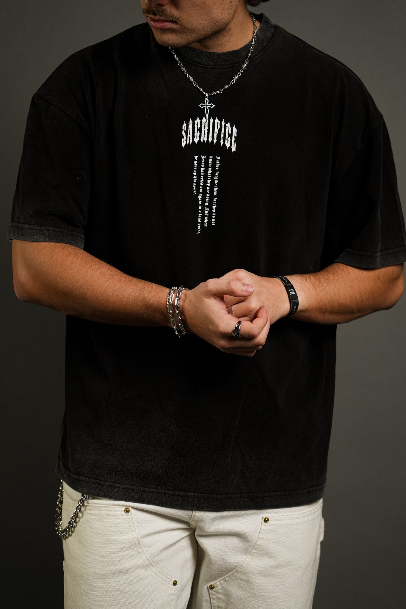 Sacrifice "Faded" Tee in Black