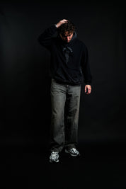 The Offering "Faded" Hoodie in Black