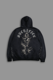 The Offering "Faded" Hoodie in Black