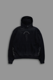 The Offering "Faded" Hoodie in Black