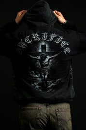 The Offering "Faded" Hoodie in Black