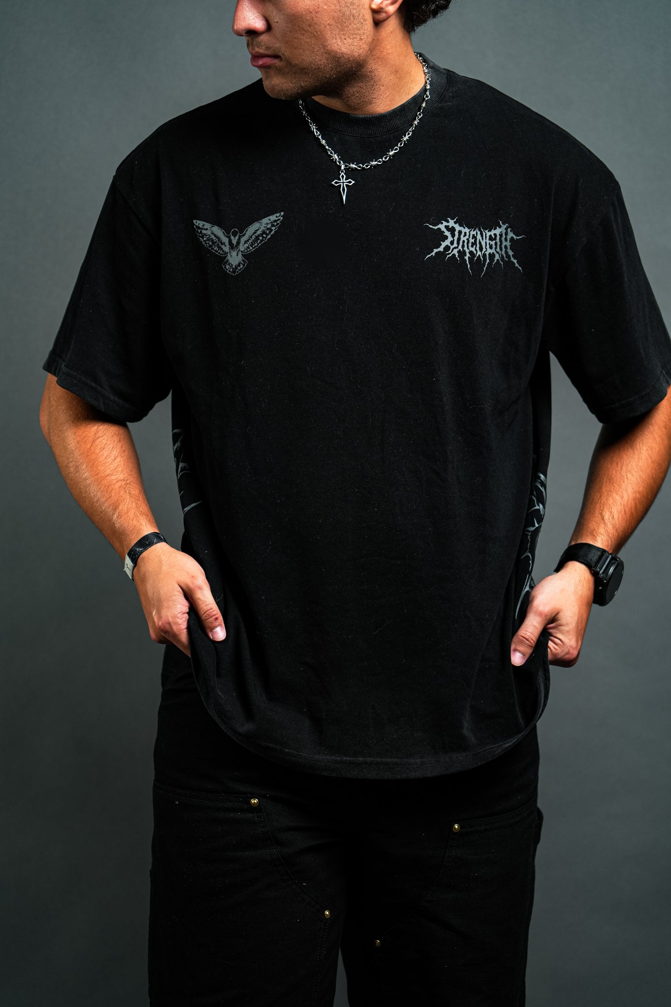 Samson "Faded" Tee in Black