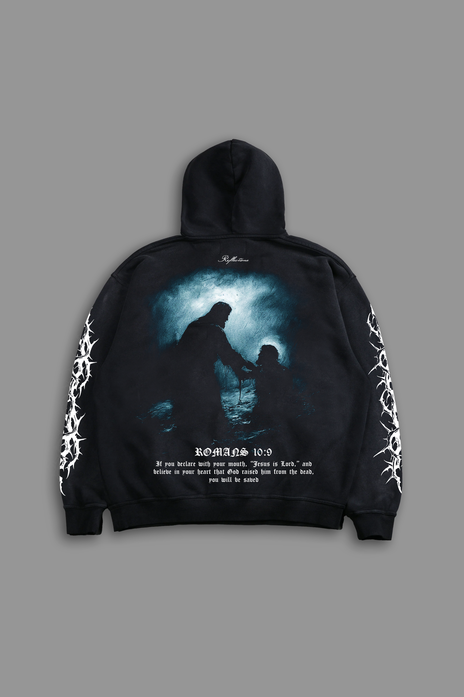 Death to Life "Faded" Hoodie in Black