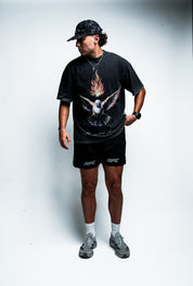 Run by the Spirit "Faded" Tee in Black