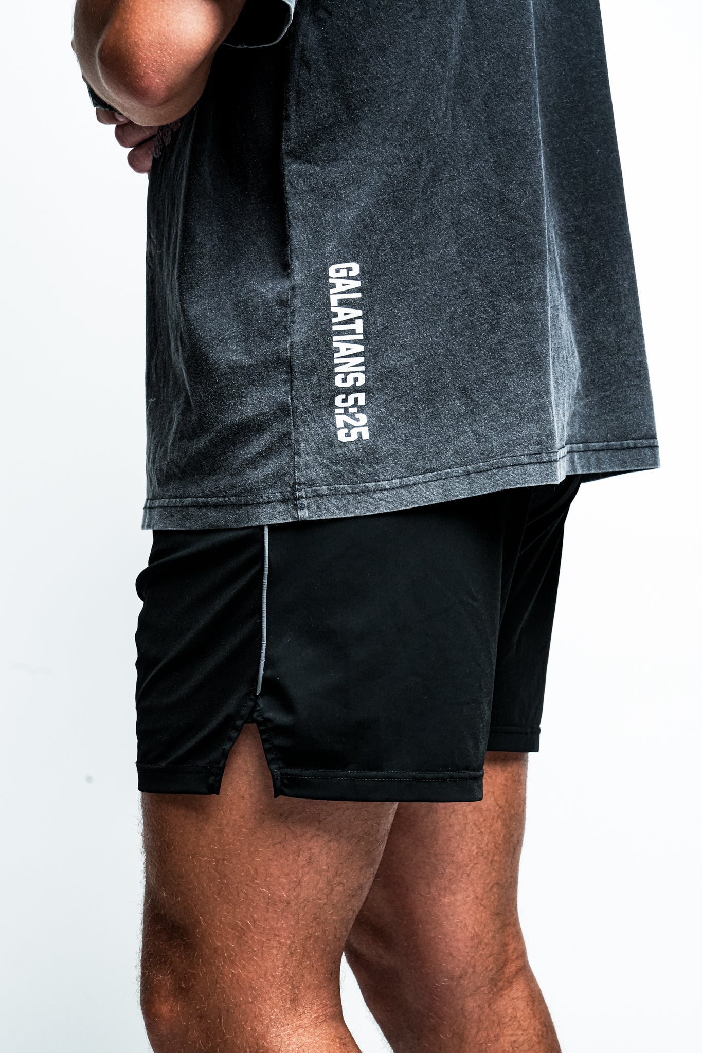 Run by the Spirit "Faded" Tee in Black