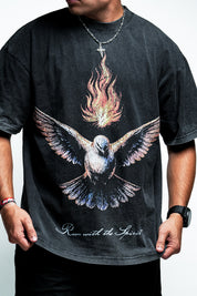 Run by the Spirit "Faded" Tee in Black