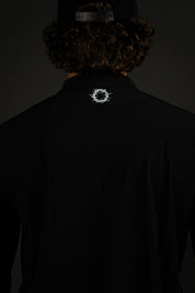 YHWH Stamp "Active" Quarter Zip in Black
