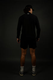 YHWH Stamp "Active" Quarter Zip in Black