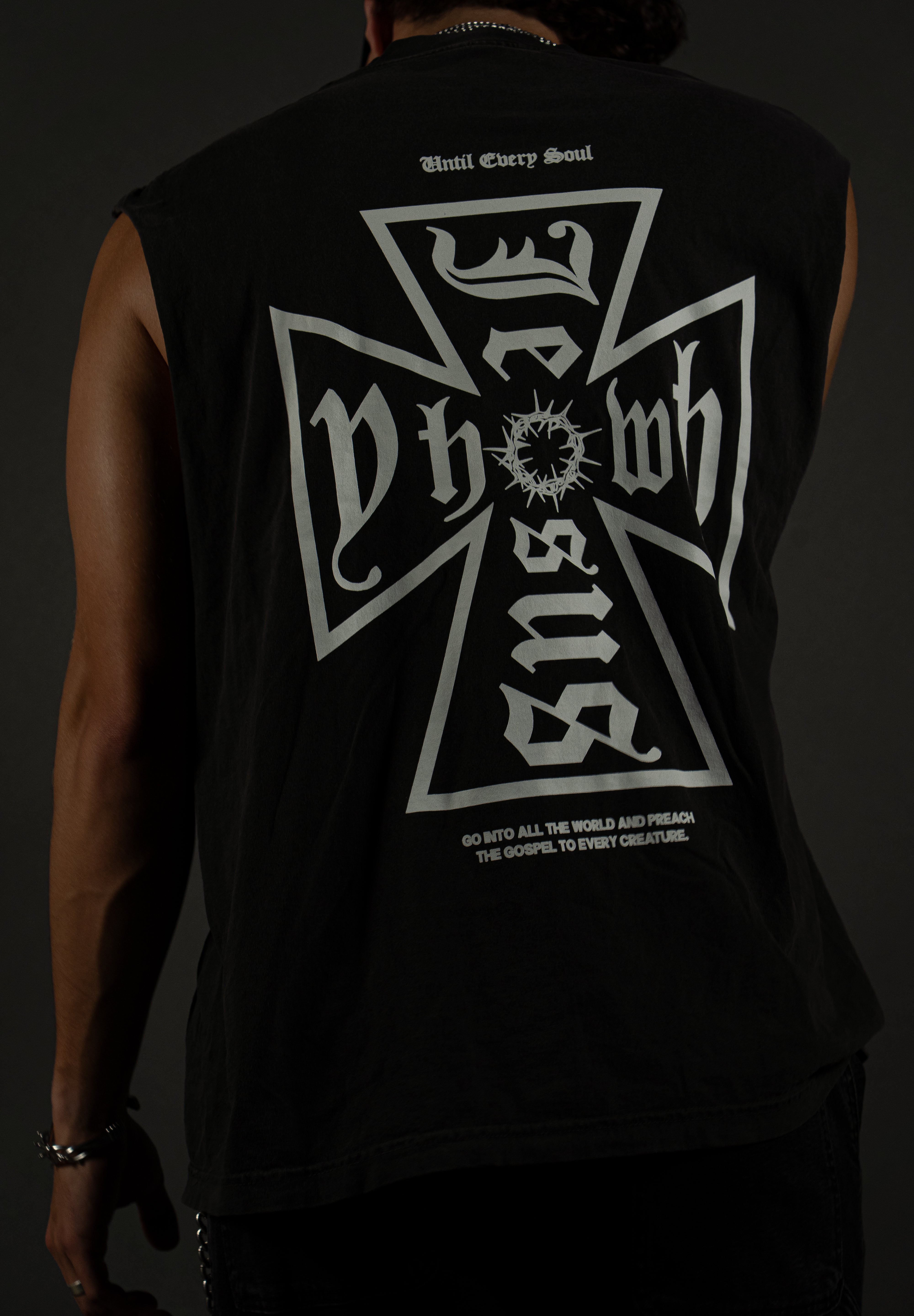 Christ Marked "PREMIUM" Cutoff in Vintage Black