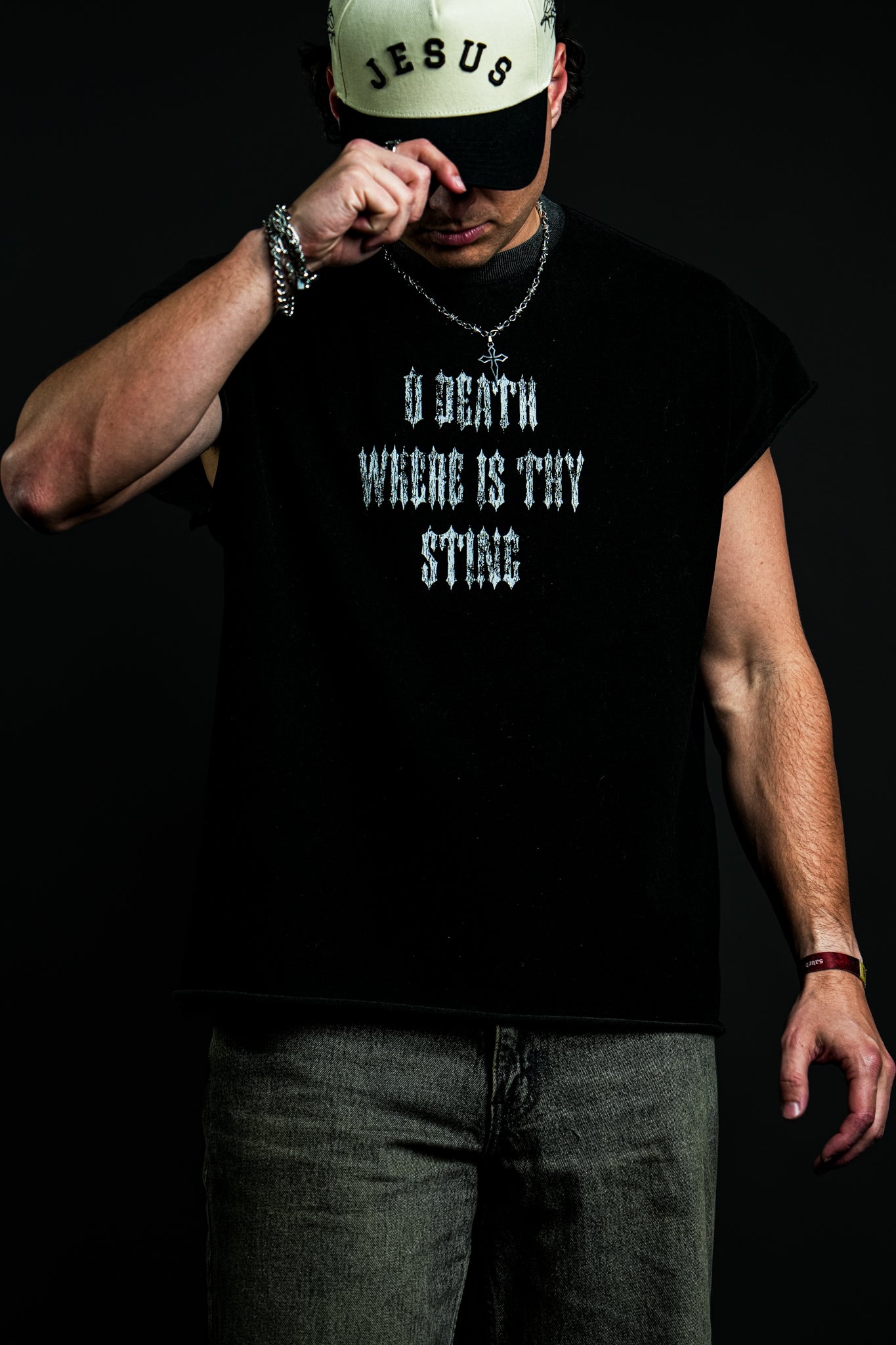 No Sting "Warrior Cut" Tee in Black