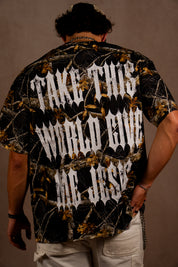 Take This World "PREMIUM" Tee in Cross Wood