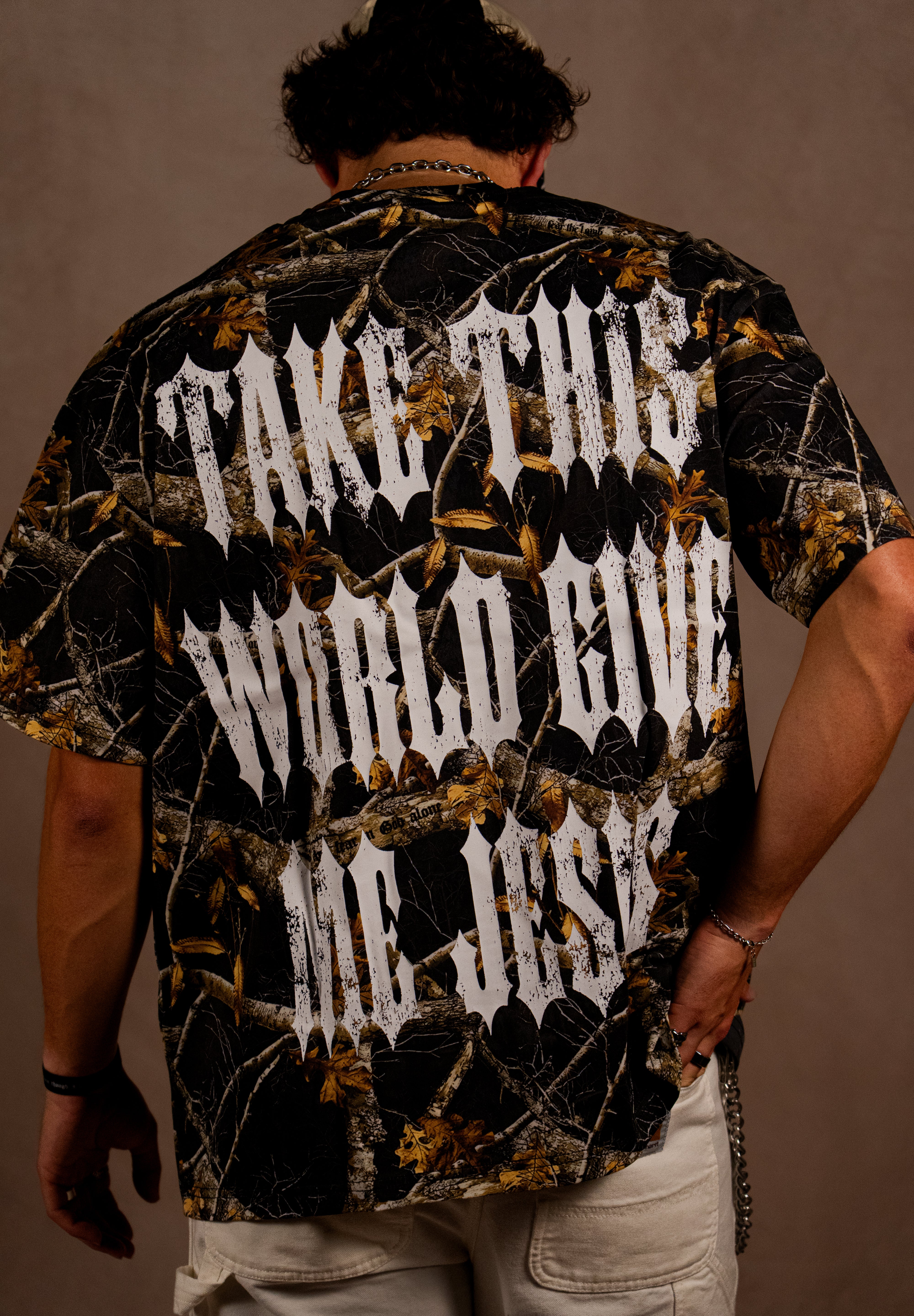 Take This World "PREMIUM" Tee in Cross Wood