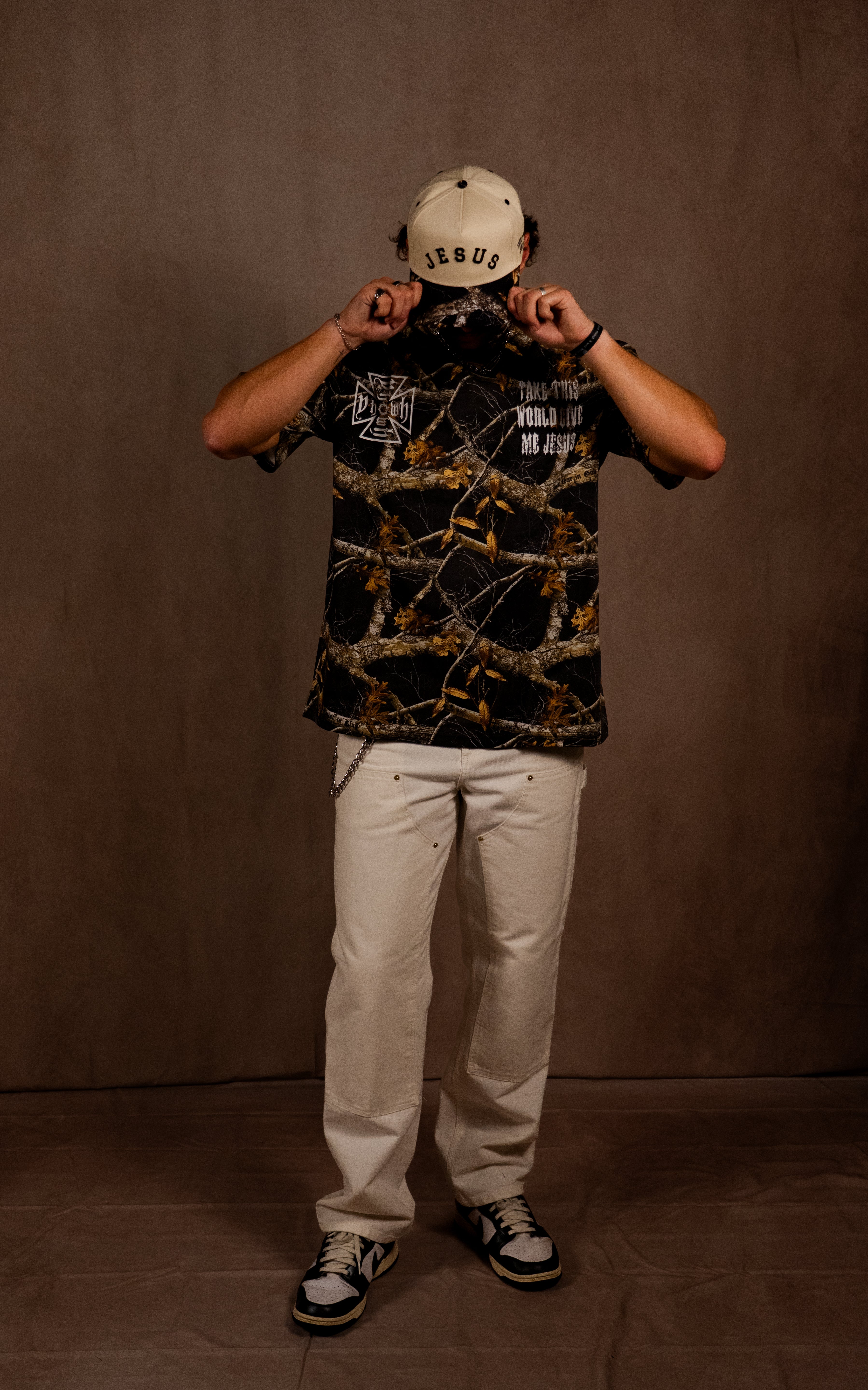 Take This World "PREMIUM" Tee in Cross Wood