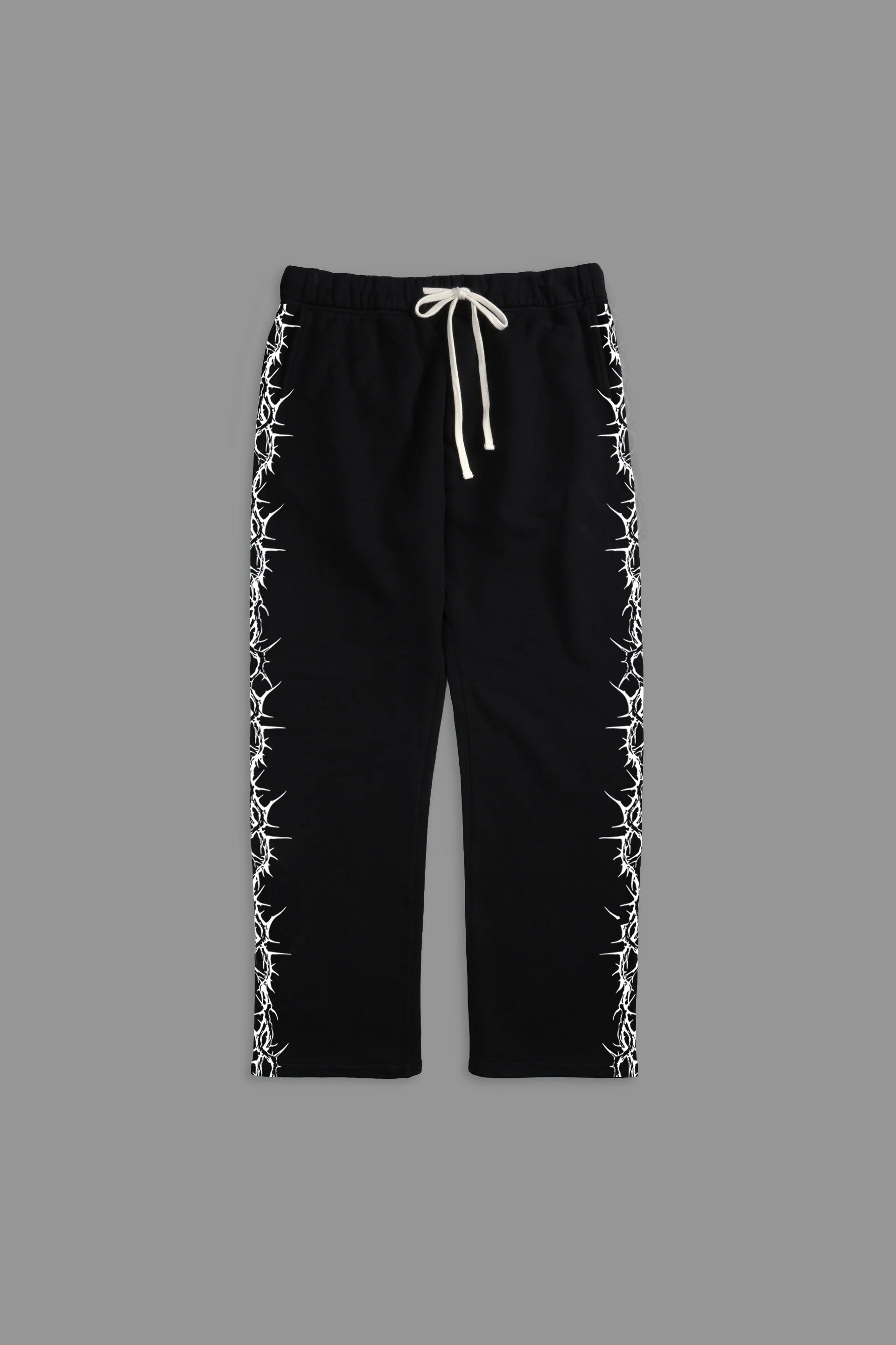 Pierced "Faded" Sweats in Black