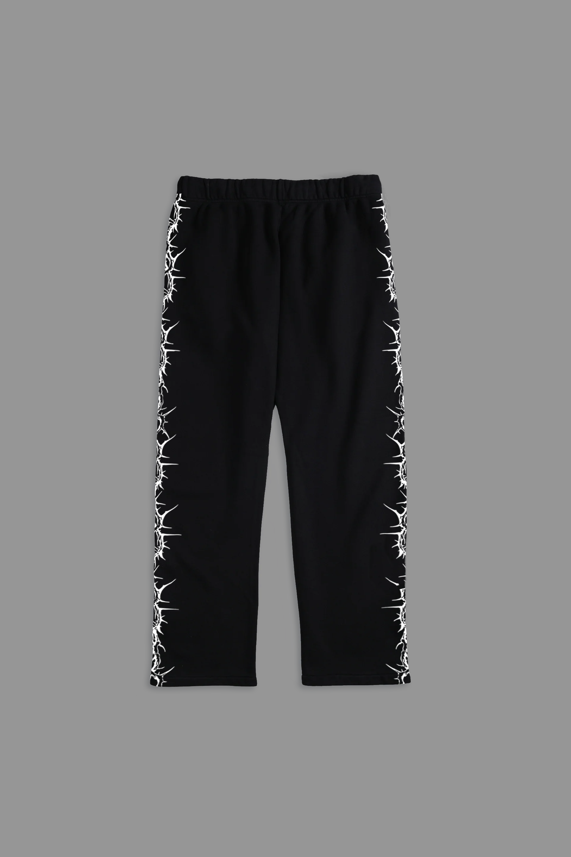 Pierced "Faded" Sweats in Black