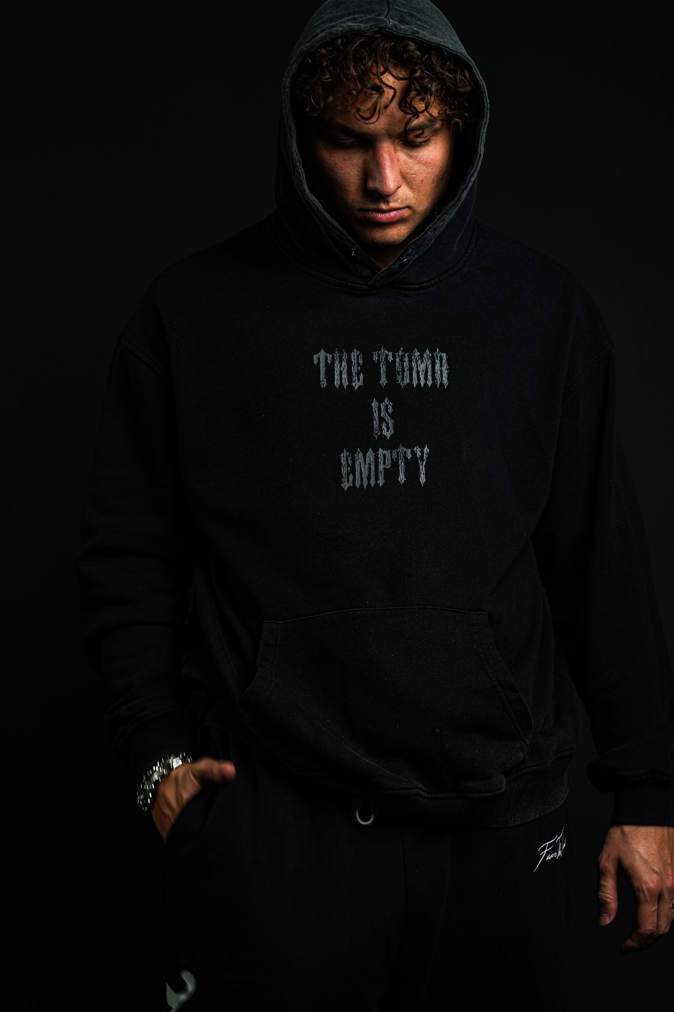 Death Defeated "Faded" Hoodie in Black