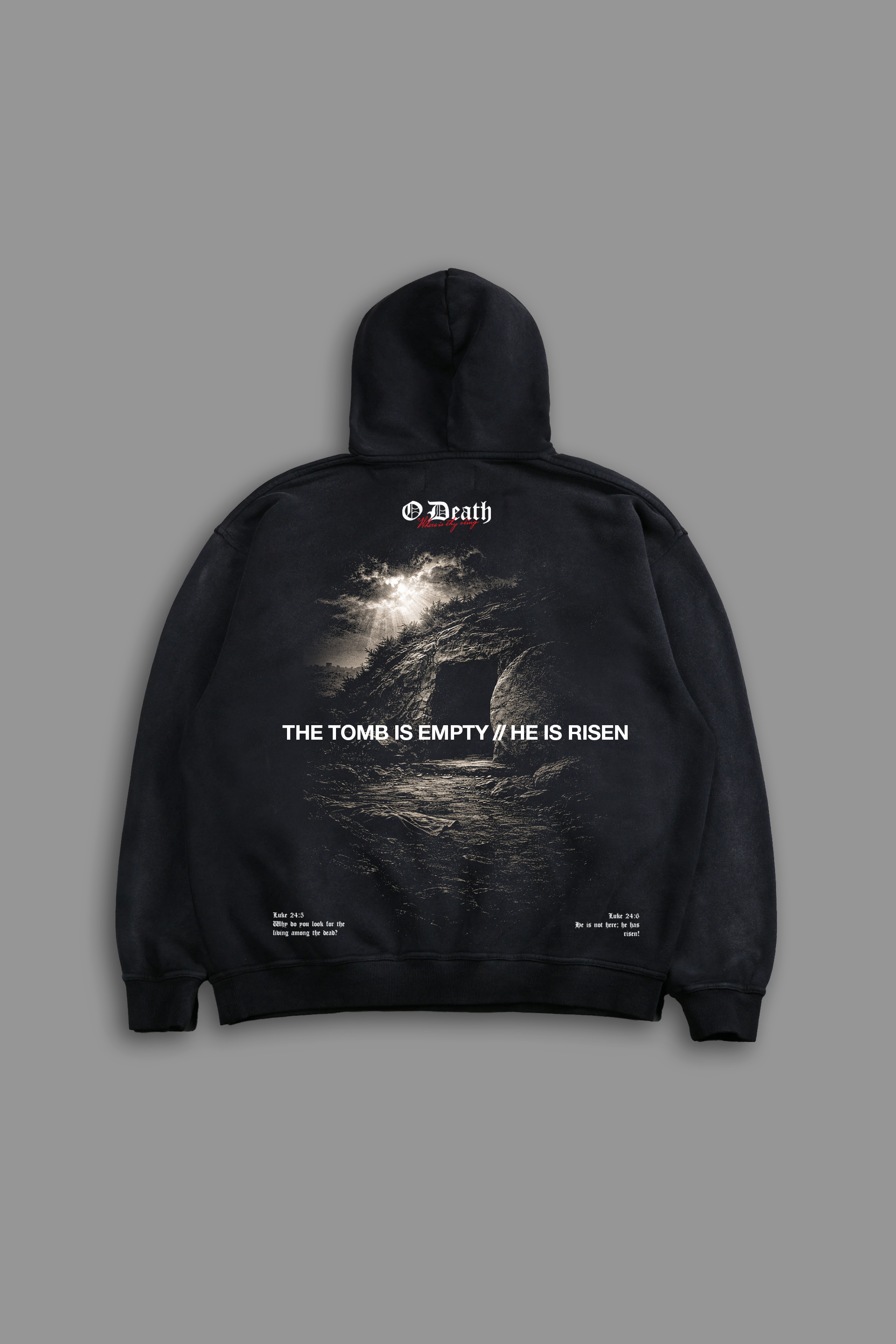 Death Defeated "Faded" Hoodie in Black