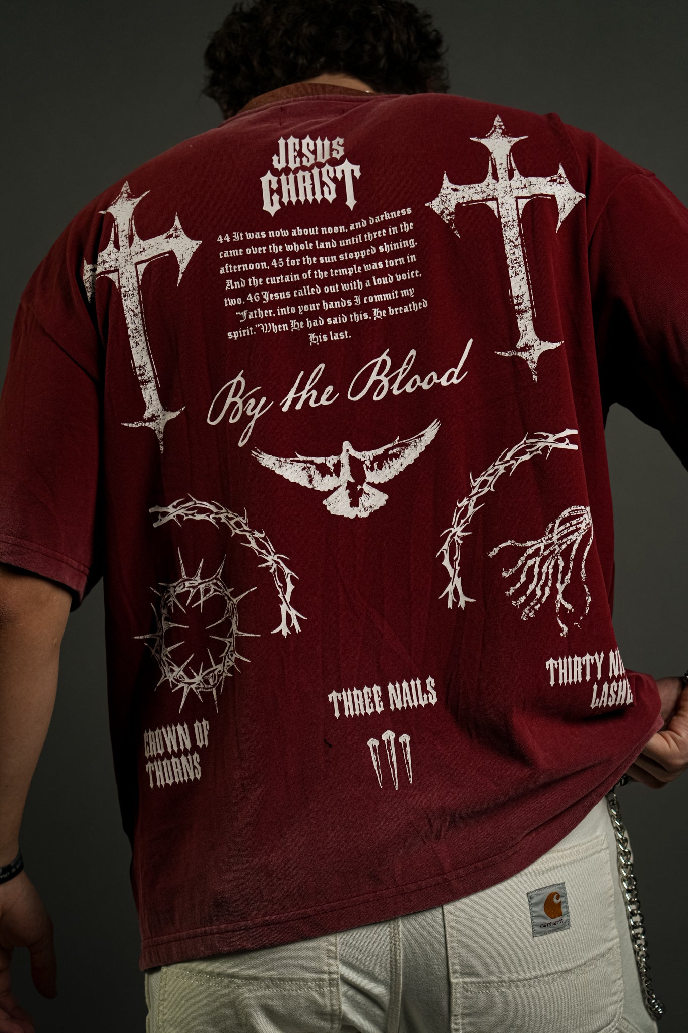 Tools "Faded" Tee in By the Blood Red