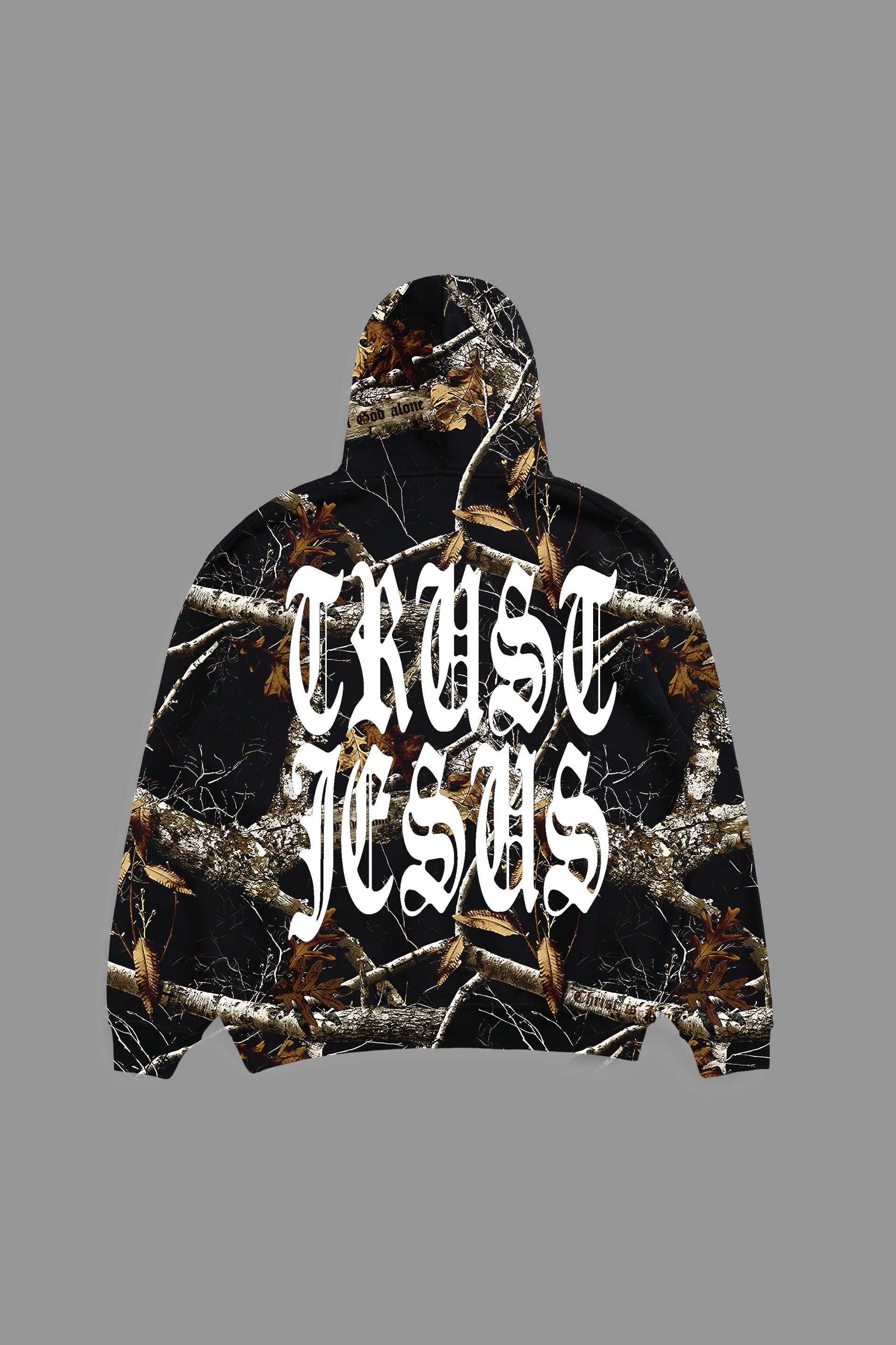 Trust Jesus "PREMIUM" Hoodie in Cross Wood