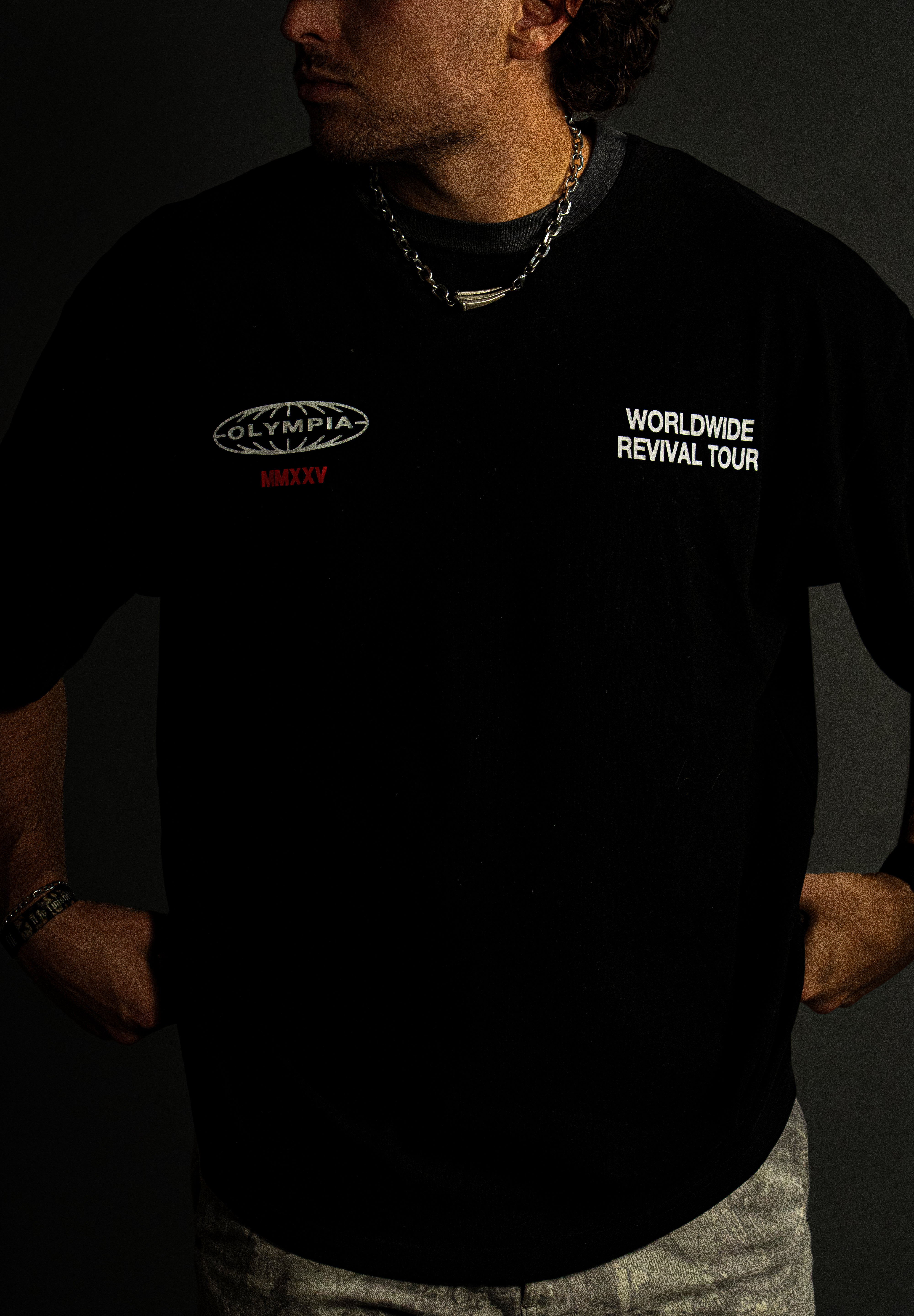 Until Every Soul x Olympia "Faded" Tee in Black