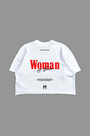 Woman of God "Faded" Crop Tee in White