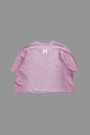 Fear the Lamb "Faded" Crop Tee in Pink