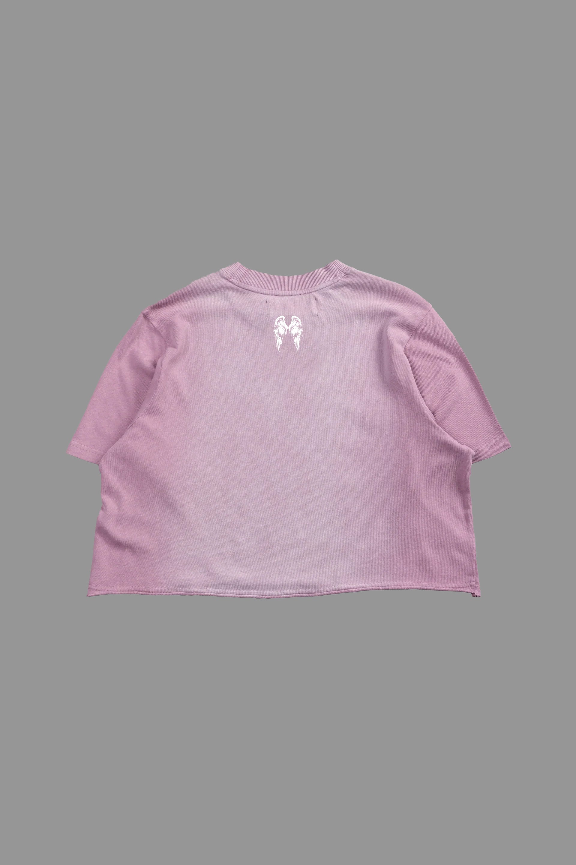 Fear the Lamb "Faded" Crop Tee in Pink