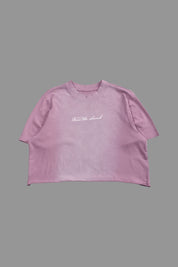 Fear the Lamb "Faded" Crop Tee in Pink
