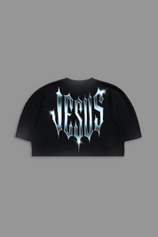 Chrome Covenant "Faded" Crop Tee in Black